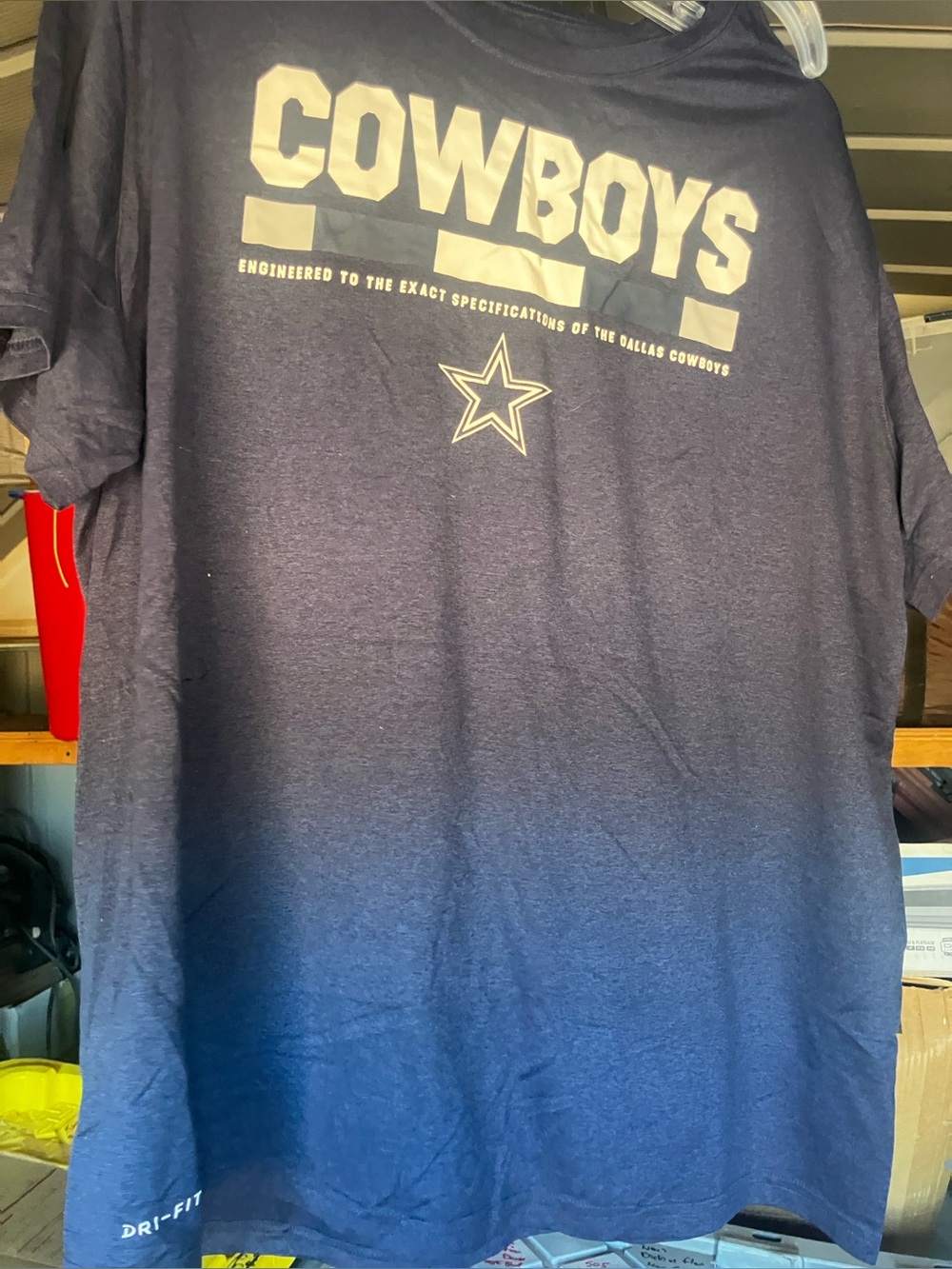 Nike Men's Navy Blue Cowboys Graphic T-Shirt